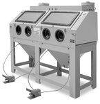Cabine de sablage 880 litres a double poste de travail