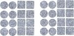 Jeu de protections antiderapants gris tachete 32 pieces