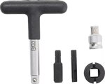 Jeu de cles universelles de service d’huile pour bouchons de vidange d’huile en matiere plastique (1/4) / (3/8) 5 pieces