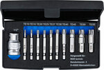 Jeu d'extracteurs de vis pour profil T defectueux (pour Torx) T10 - T55 11 pieces