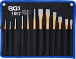 Jeu de chasse-goupilles, burins, pointeaux12 pieces