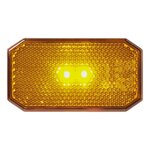 Feu de gabarit lateral 12/24V orange 80 x 44 mm LED