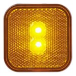 Feu de gabarit lateral 12/24V orange 65 x 65 mm LED