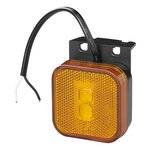 Feu de gabarit lateral 12/24V orange 65 x 65 mm LED avec support