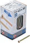 Vis multifonctions cruciforme PZ2 4,0 x 50 mm 120 pieces
