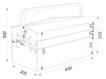 Mallette a outils 5 compartiments longueur 430mm
