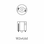 Ampoule voiture 12V 1,2W T5 W2x4,6d  x10 piece