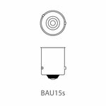 Ampoule voiture 12V 21W BAU15s orange  x10 piece