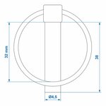 Epingle de sûrete 4.5mm avec anneau