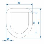 Anneau en D 6mm x10 pieces