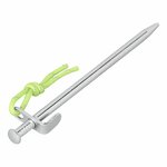 Goupille de roche 20 cm en acier galvanise avec crochet en L Heavy Duty