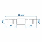Passe-fil droit 8 mm par piece