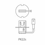 Ampoule voiture 12V 55W PK22s H3 en boîte