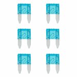 Fusibles a lame mini 15A bleu 6 pcs en blister