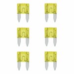 Fusibles a lame mini 20A jaune 6 pcs en blister
