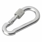 Mousqueton en metal 5x50mm avec fermeture a vis x10 pieces