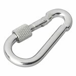 Mousqueton en metal 5x50mm avec fermeture a vis x10 pieces