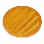 Reflecteur orange 60mm autocollant 2 pieces sous blister