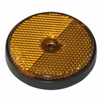 Reflecteur orange 60mm montage a vis 2 pieces en blister