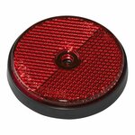 Reflecteur rouge 60mm montage a vis 2 pieces en blister