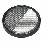 Reflecteur blanc 58mm autocollant avec plaque de base 2 pieces en blister