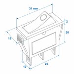 Interrupteur a bascule LED bleu 24V 24V-max. 10A sous blister