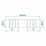 Passe-fil droit 19mm chaque