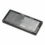 Reflecteur blanc 85x39mm autocollant avec plaque de base 2pcs sous blister