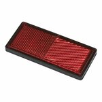 Reflecteur rouge 85x39mm autocollant avec plaque de base 2pcs. sous blister