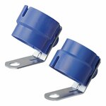 Support de connecteur plastique bleu