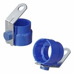 Support de connecteur plastique bleu