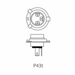 Ampoule voiture 12V 60/55W P43t H4 en boîte