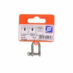 Fermoir en D court 4mm, A4 acier inoxydable AISI 316 750 daN