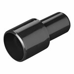 Tuyau d'evacuation piece de transition dia 28 mm a dia 19 mm PE noir sous blister