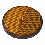 Reflecteur orange 80mm fixation par vis 2 pcs sous blister
