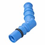Adaptateur de tuyau avec joint torique pour tuyaux de 10/12 mm bleu sous blister