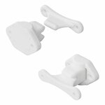 Loquet de porte a charniere blanc 2 pieces