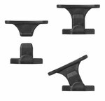 Loquet de porte a charniere noir 2 pieces