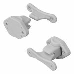 Loquet de porte a charniere gris 2 pieces