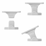 Loquet de porte a charniere gris 2 pieces
