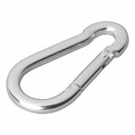 Mousqueton metal 8x80mm 2 pieces en blister