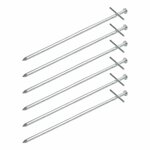 Goupille de roche 23cm metal avec goupille soudee en croix 6 pieces en polybag