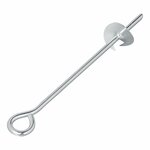 Piquet d'echafaudage 39 cm acier galvanise avec illet