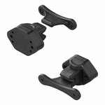 Fermeture de porte noire a charniere pour caravane/motorhome