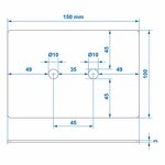 Plaque de montage pour 342136 et 342133 sous blister