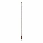 Lampe retro motif bois avec cordon 90cm