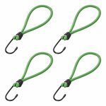Crochet metallique avec boucle elastique pour filet de remorque/tente/bache 4 pieces sous blister