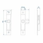 Serrure a petite boîte 100x19mm sous blister