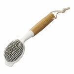 Brosse a vaisselle en silicone 24,5 cm de diametre 7 cm x 5 cm en bambou