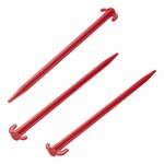 Piquets de tente en plastique de 30 cm, 6 pieces dans un sachet en polyethylene